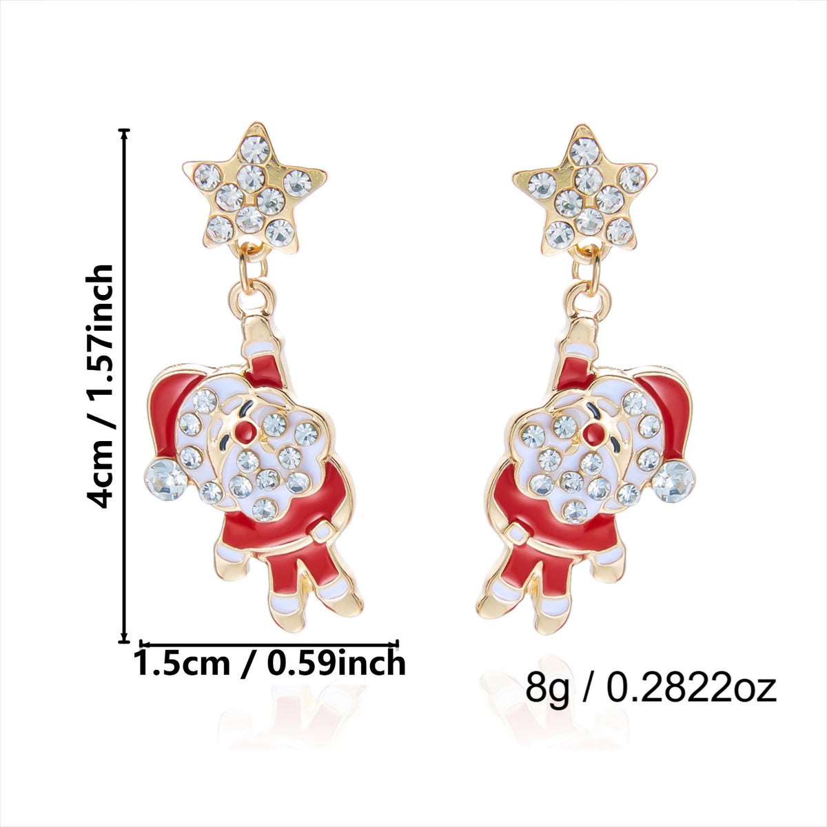 Christmas Motif Drop Earrings