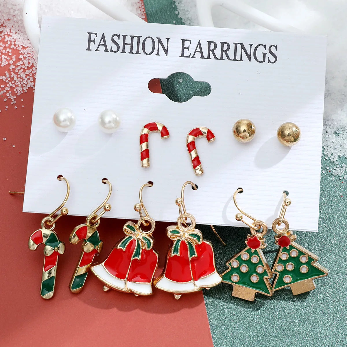 Christmas Earring Sets — Six Pairs