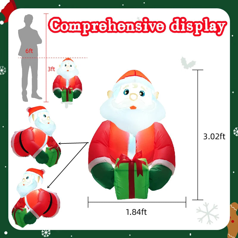 Lighted Climbing Santa Window Decoration — 90 cm