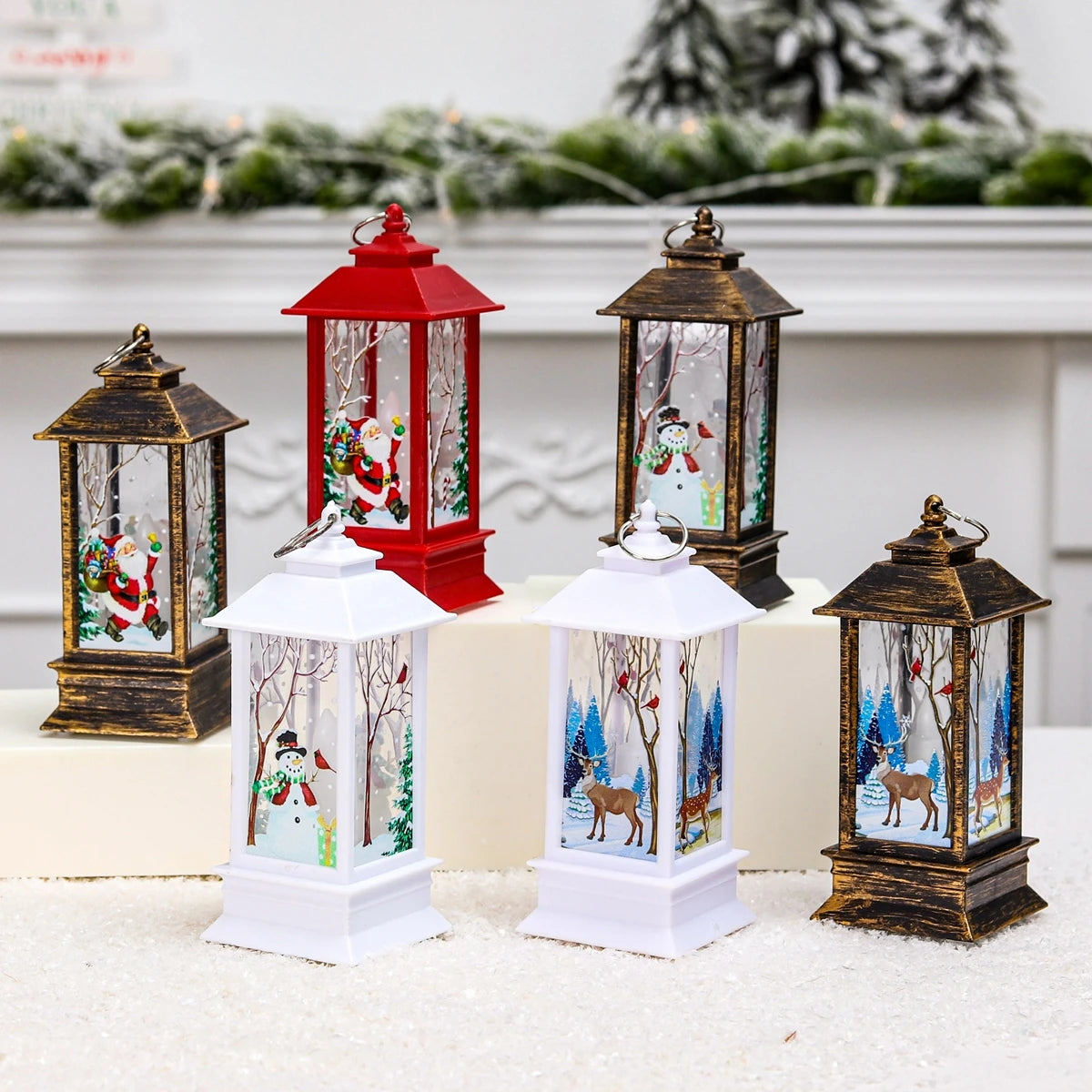 Christmas Scene Decorative Lantern