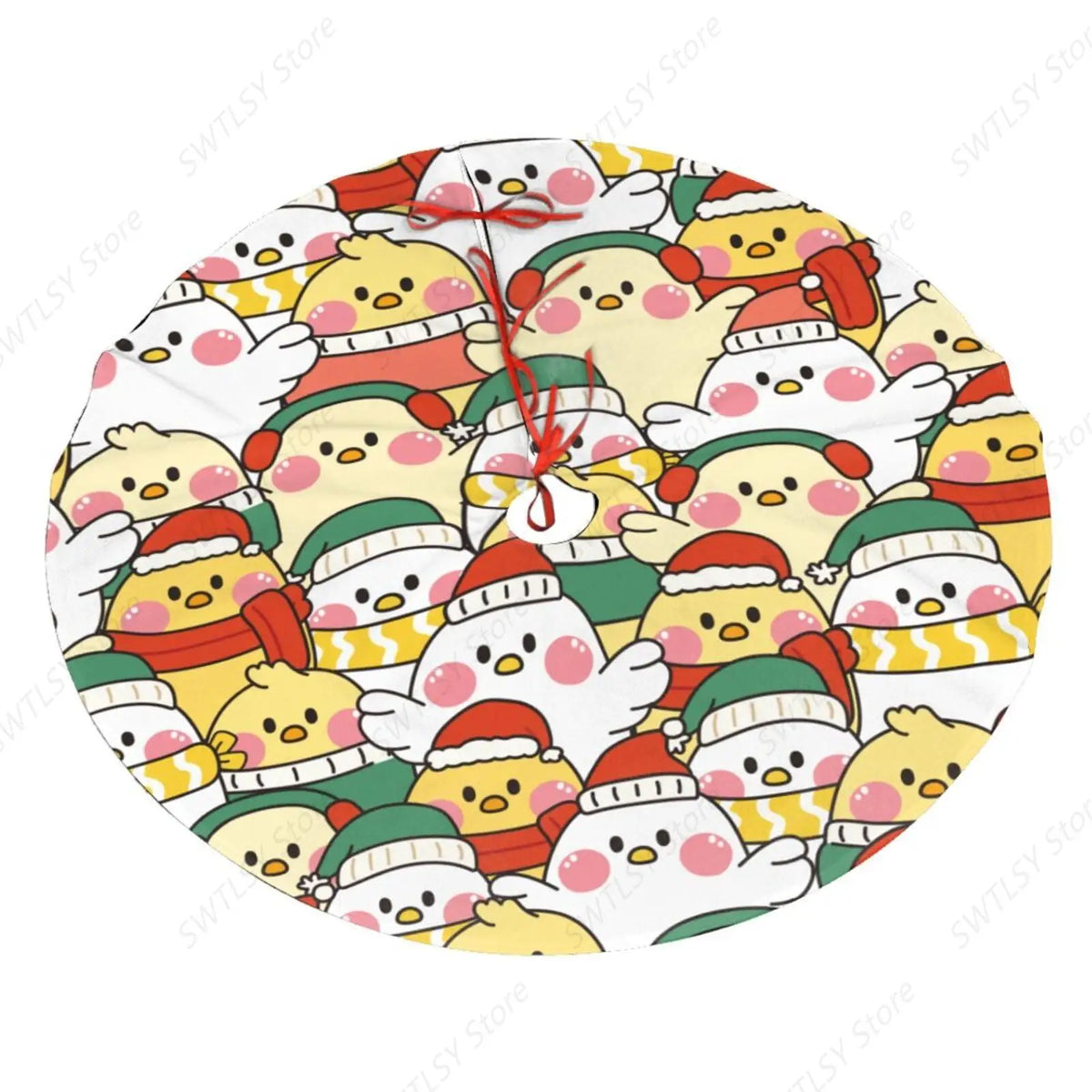 Christmas Chicken Tree Skirt — 48 in