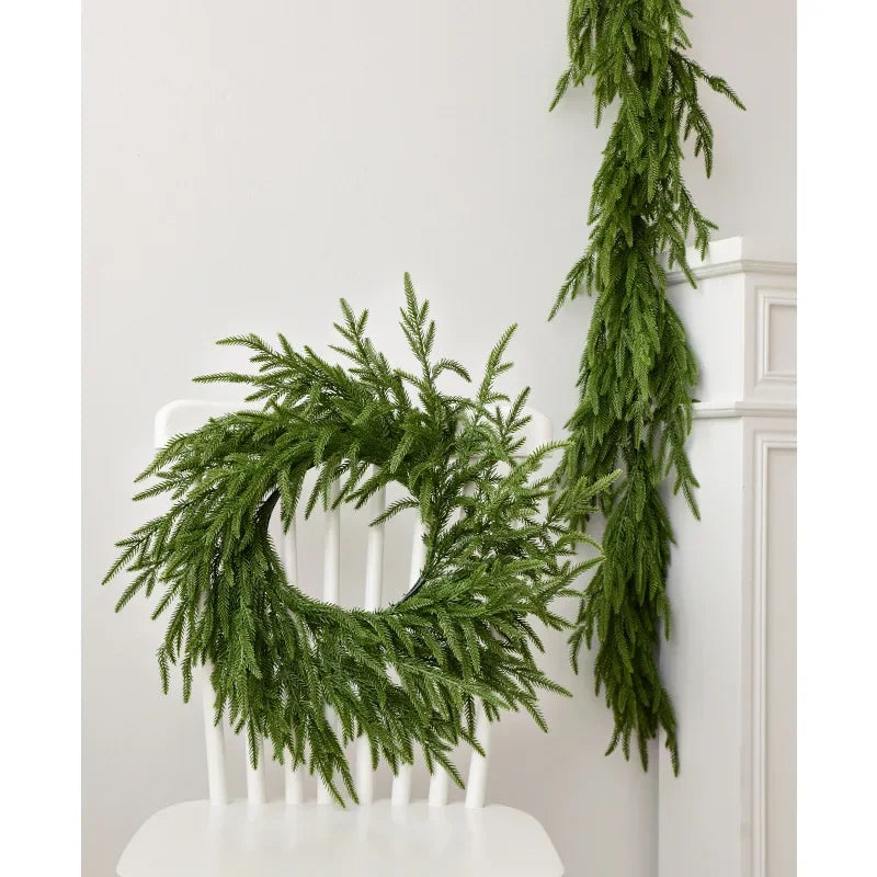 Norfolk-Style Pine Wreath and Garland