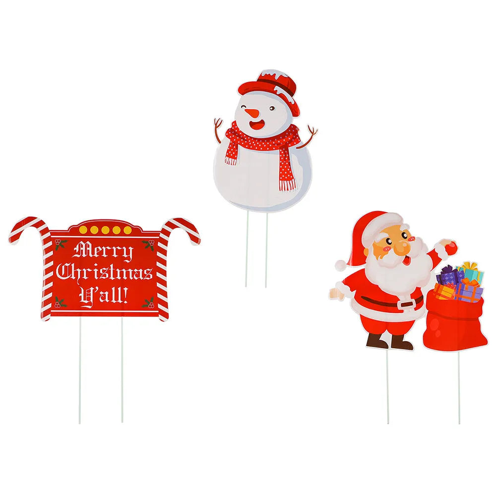 Christmas Garden Signs — Set of 3