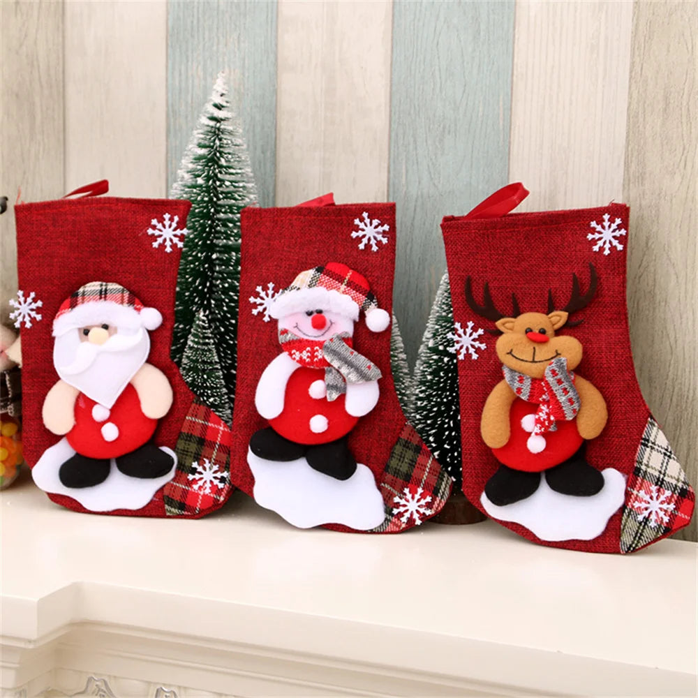 Small Christmas Character Stocking Gift Bags