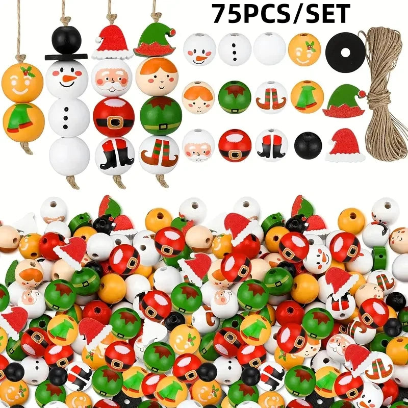 Christmas Character Wooden Bead Craft Set