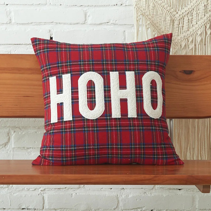 Christmas Plaid Pillow Cover
