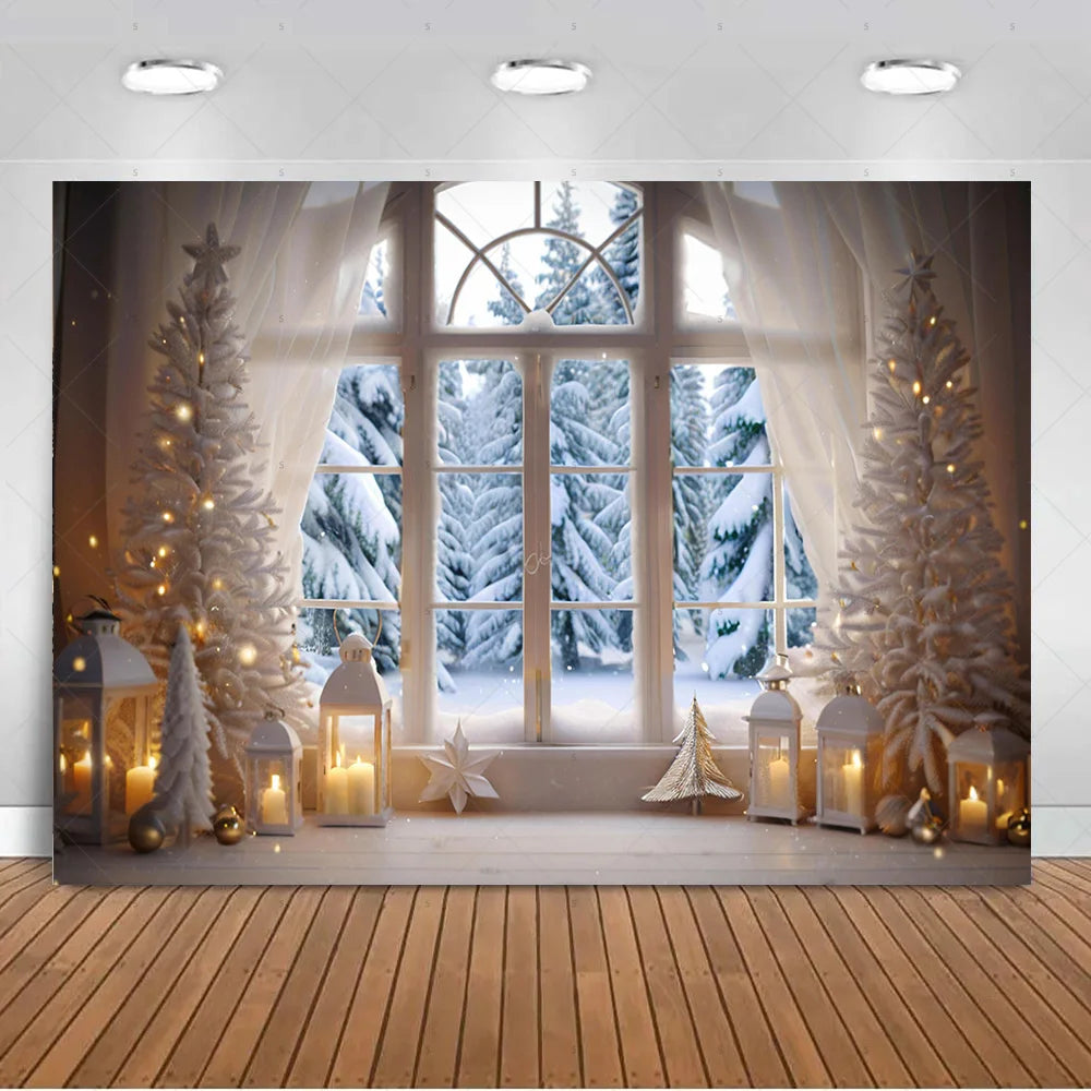 White Winter Christmas Photo Backdrop