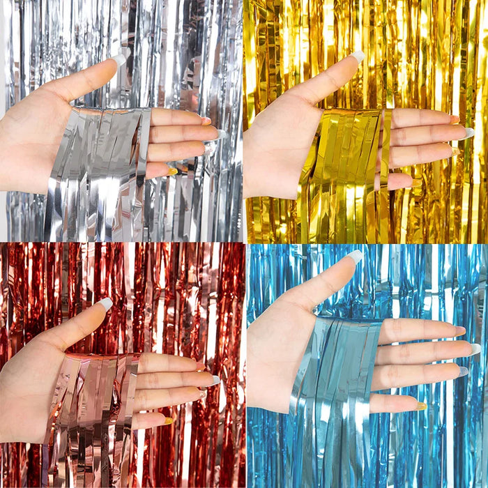 Metallic Fringe Party Curtain