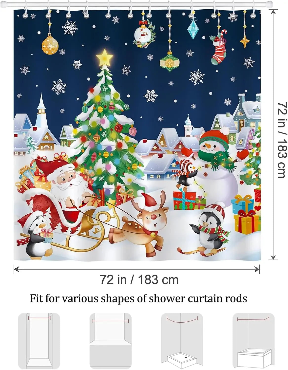 Christmas Character Shower Curtain