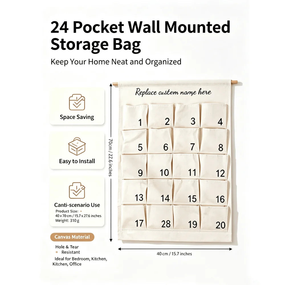 24-Day Fabric Pocket Advent Calendar