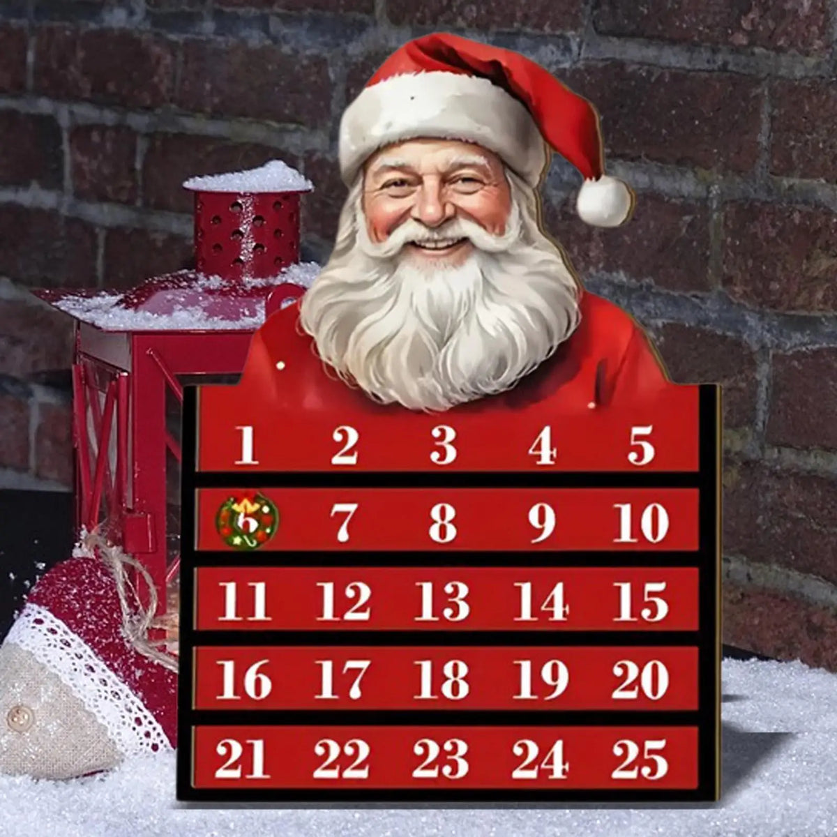 Snowman Wooden Christmas Countdown