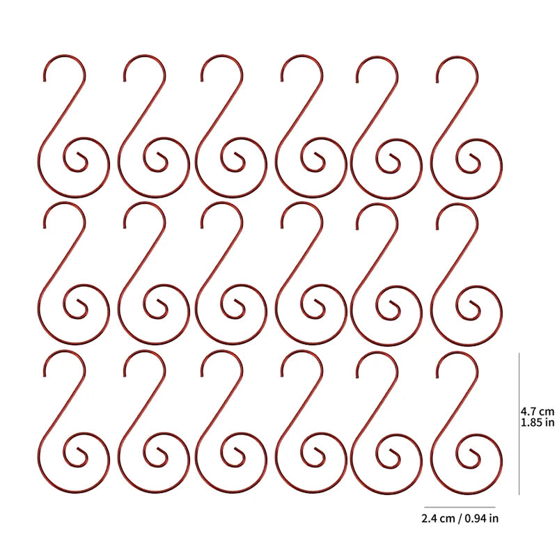 Metal S-Hook Christmas Ornament Hangers