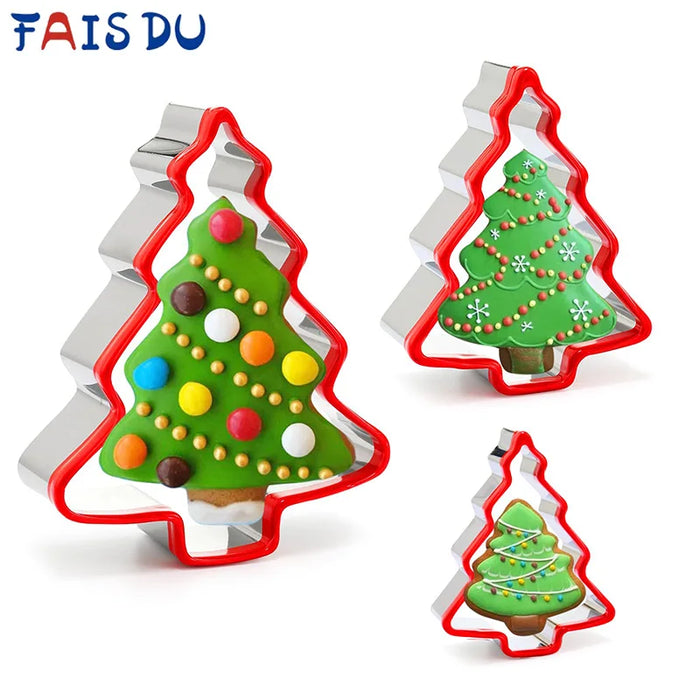 Christmas Tree & Gingerbread Cookie Cutters — Set of 3