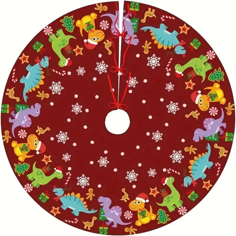 Starburst Border Christmas Tree Skirt