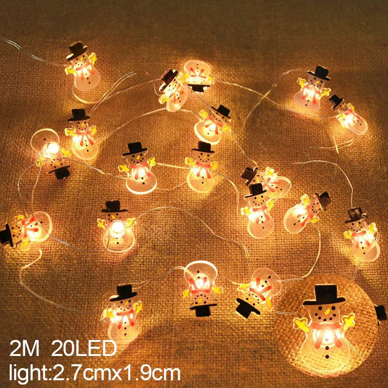 Christmas Character & Snowflake String Lights