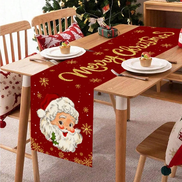 Merry Christmas Patterned Table Runner