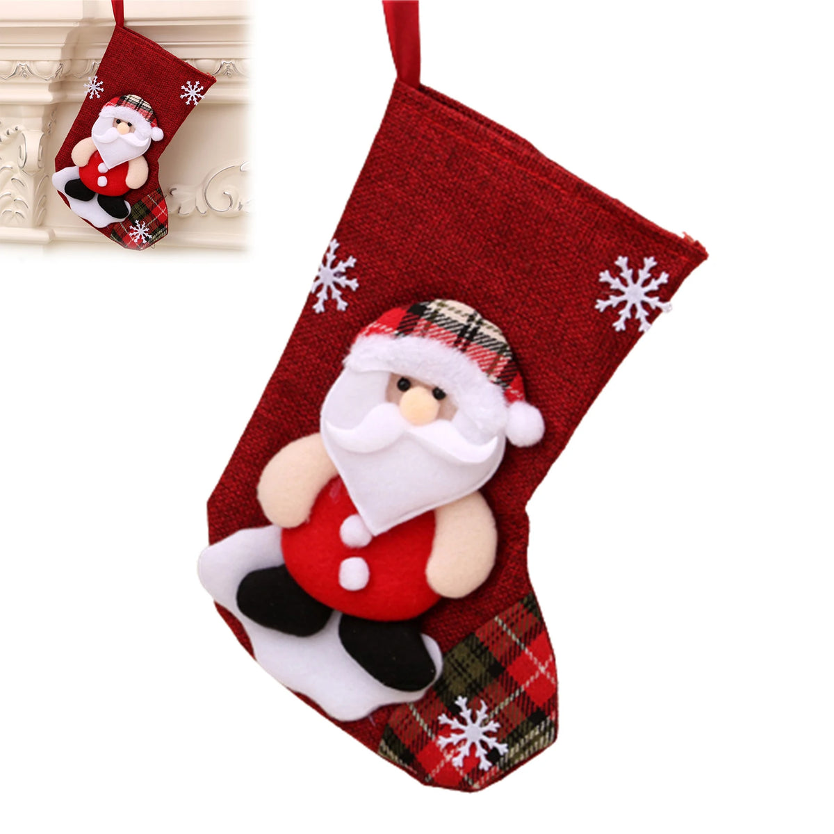 Small Christmas Character Stocking Gift Bags