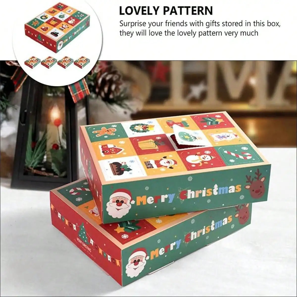 12-Day Christmas Countdown Boxes — Pack of 5