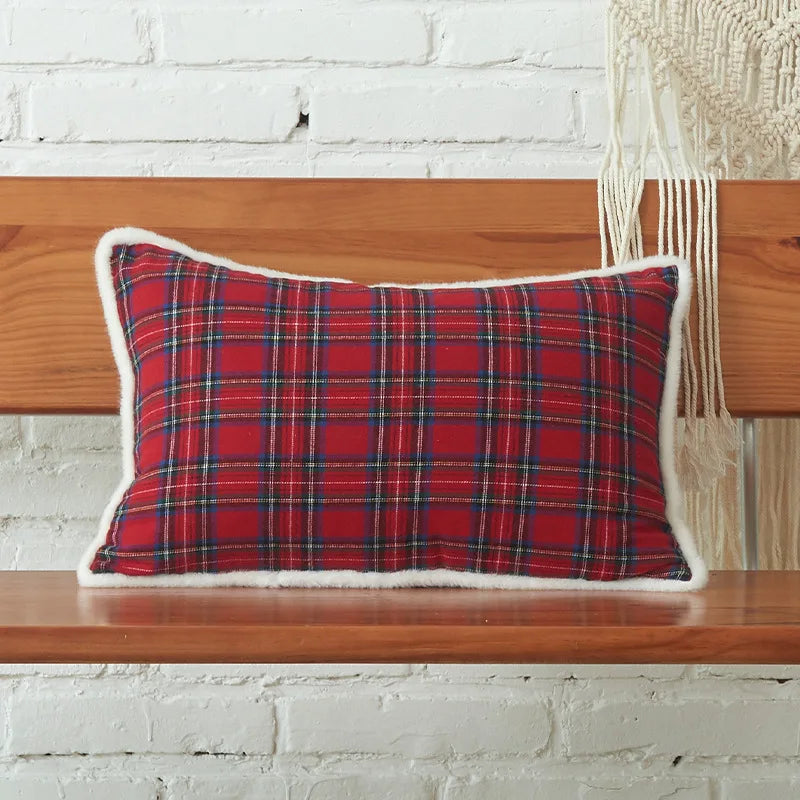 Christmas Plaid Pillow Cover