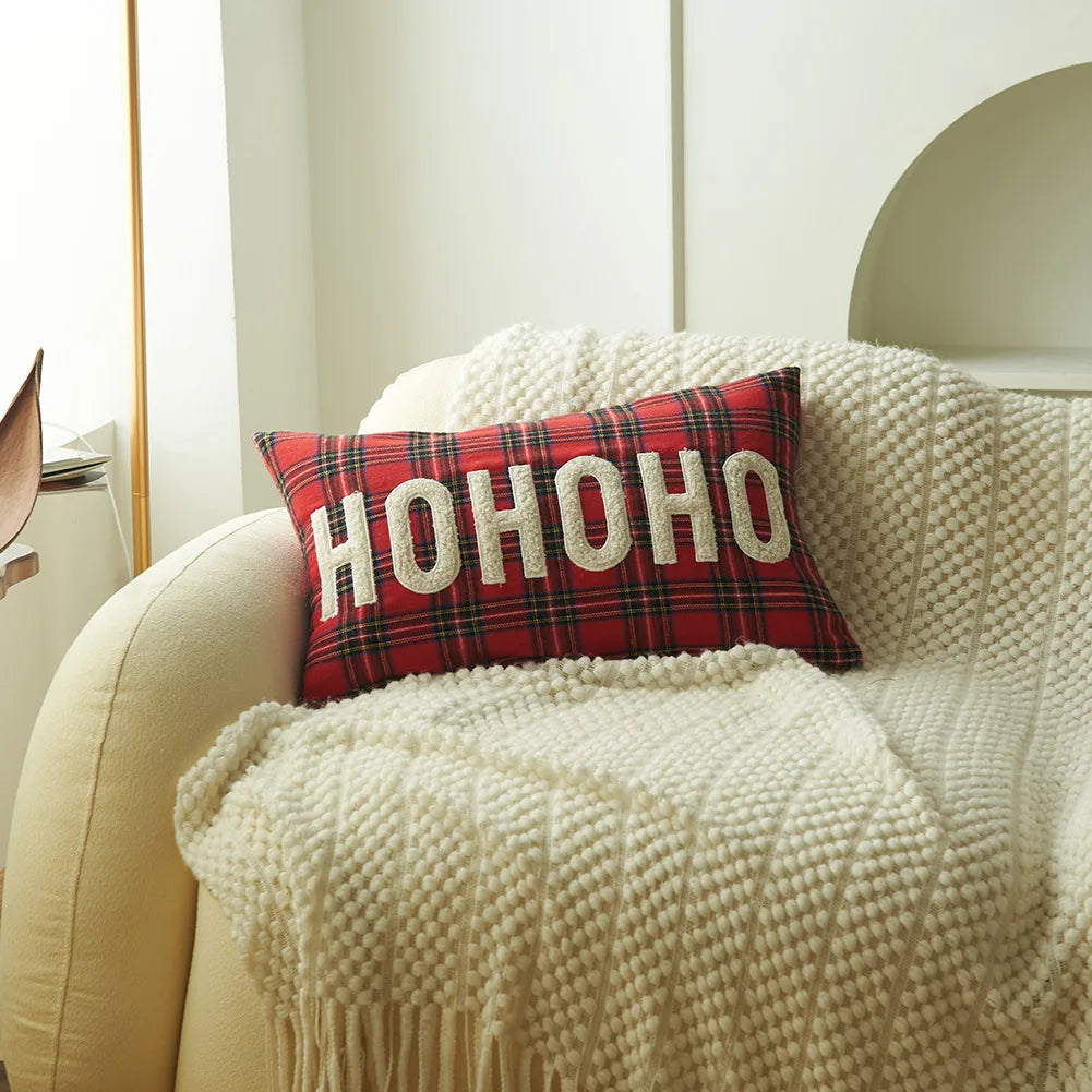 Christmas Plaid Pillow Cover