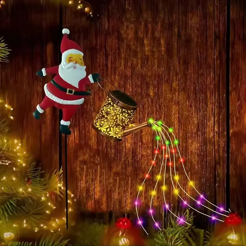 Solar Santa Watering-Can Fairy Light
