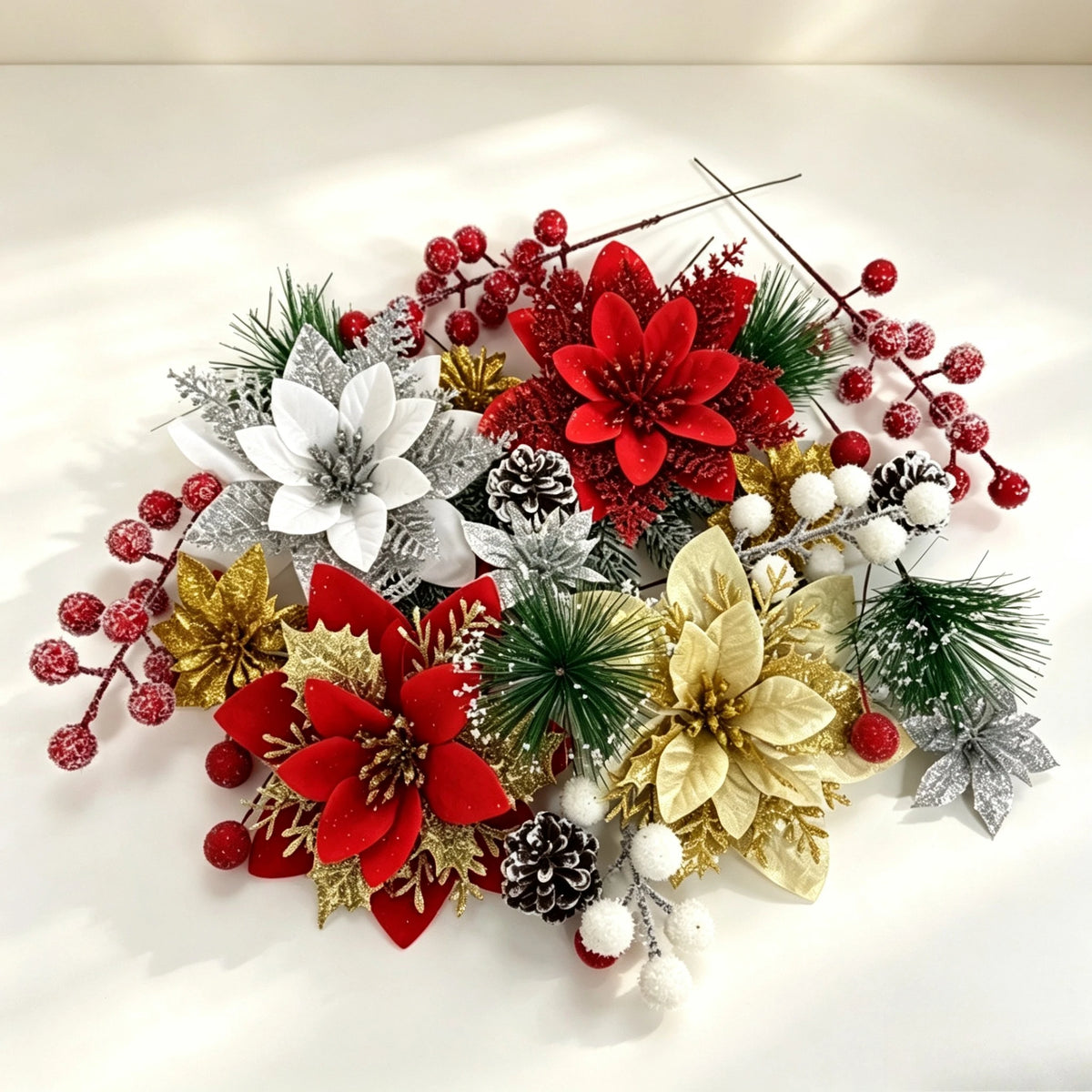 Christmas Floral Craft Pick Assortments