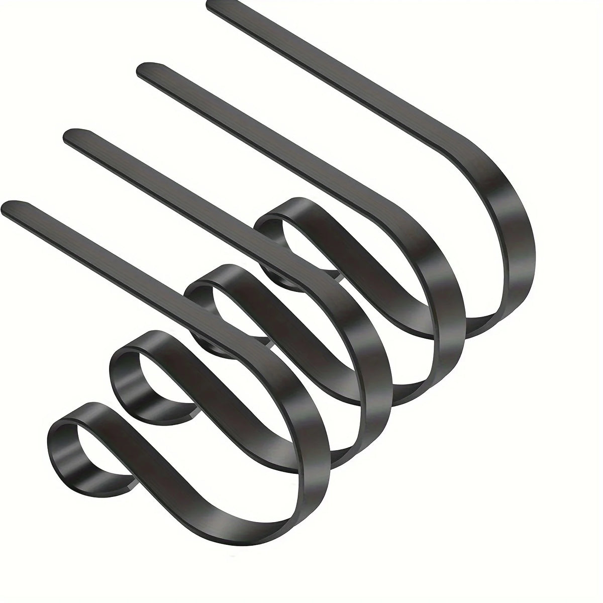 Curved Iron Stocking Hangers — Set of 4