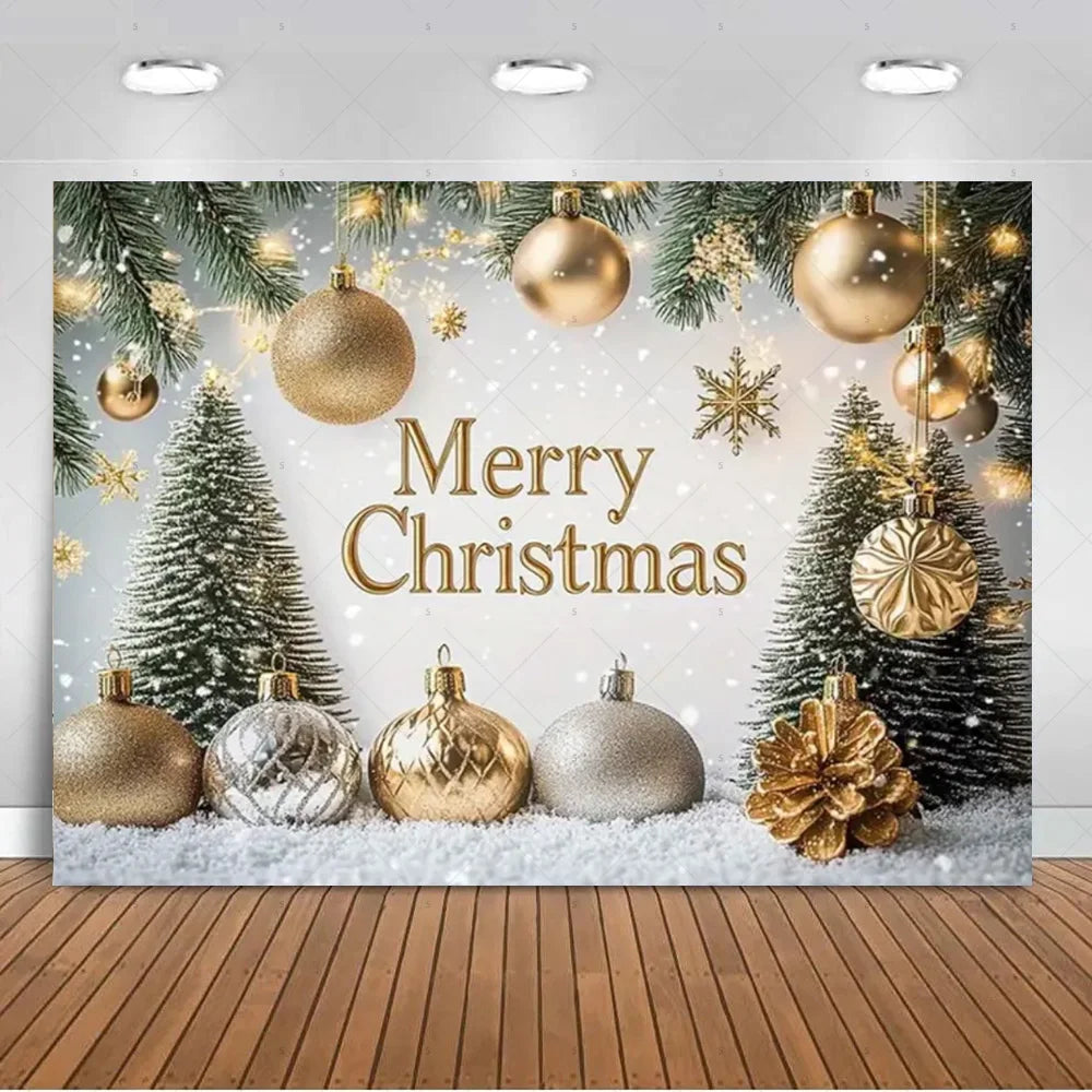 White Winter Christmas Photo Backdrop