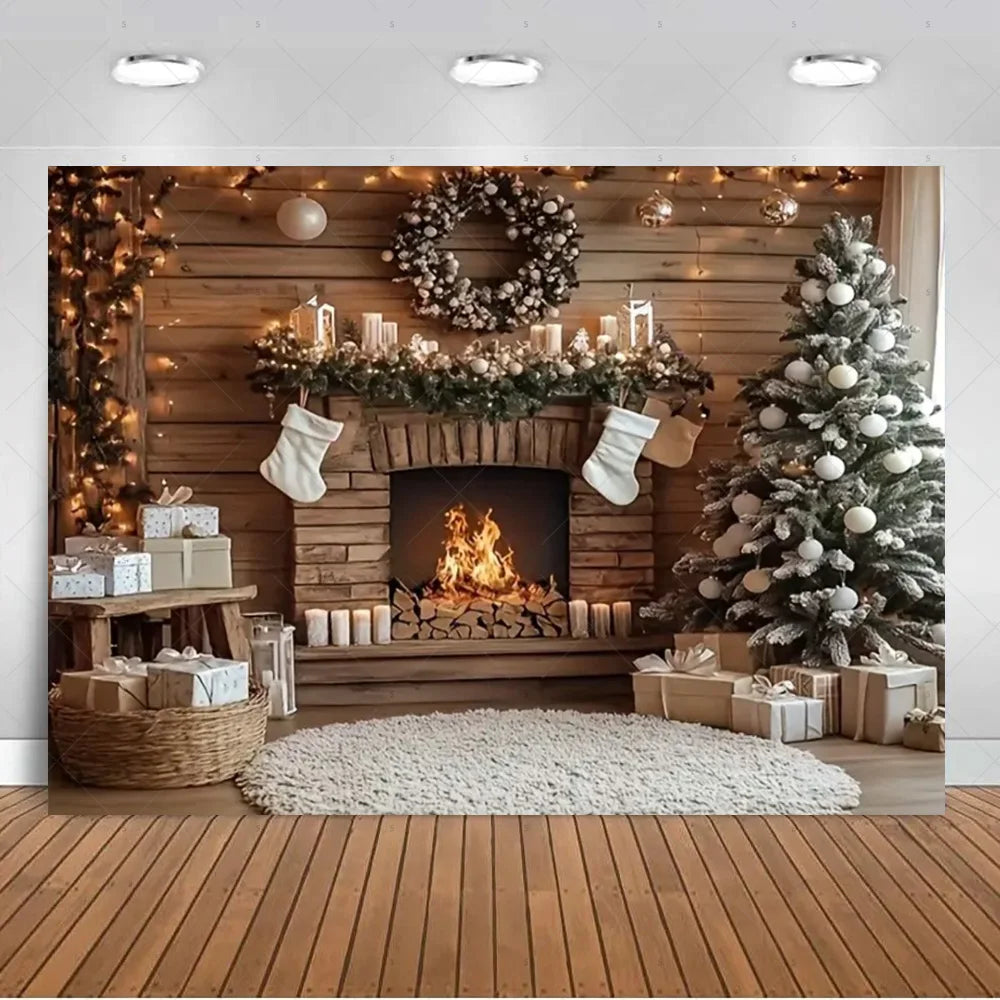 White Winter Christmas Photo Backdrop