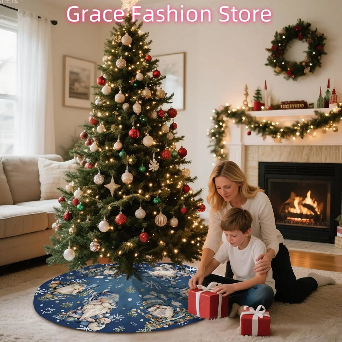 Winter Gnome Christmas Tree Skirt