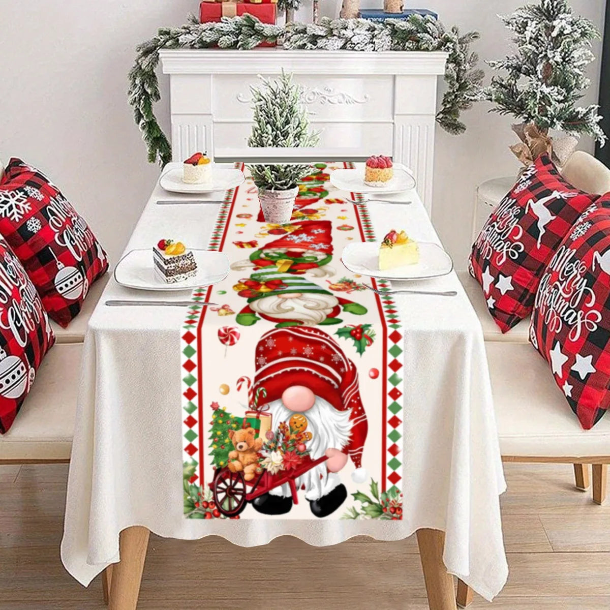 Christmas Gnome Table Runner