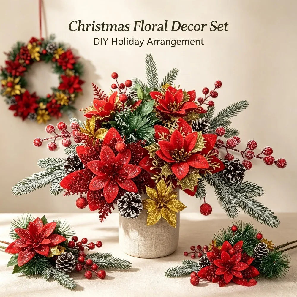 Christmas Floral Craft Pick Assortments