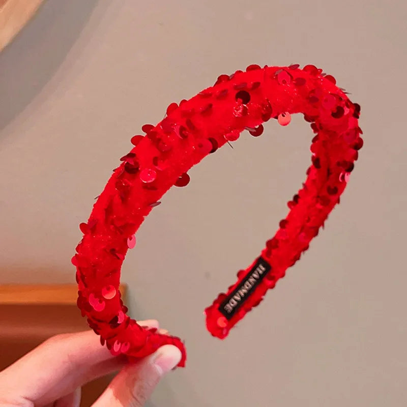 Wine-Red Holiday Headbands