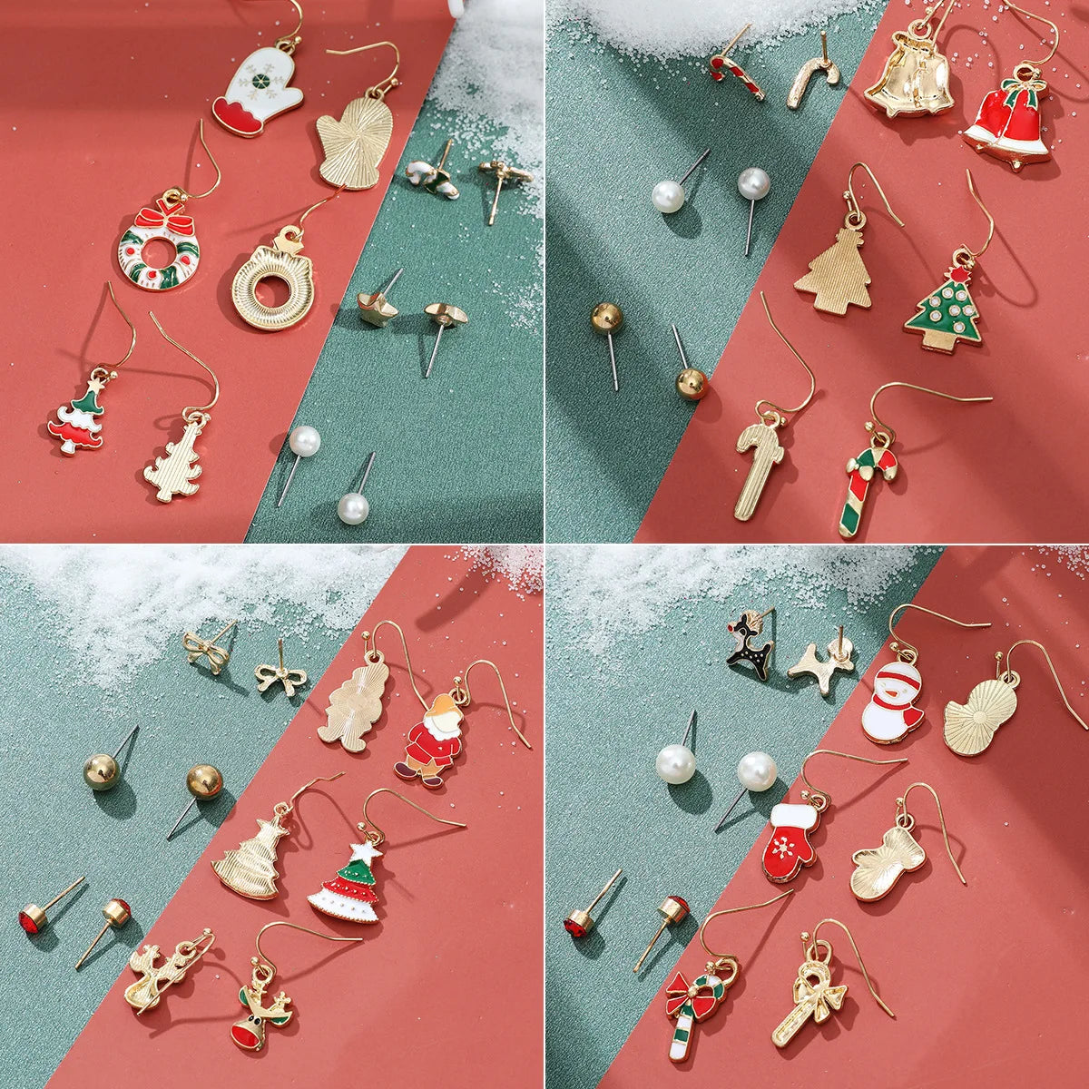 Christmas Earring Sets — Six Pairs