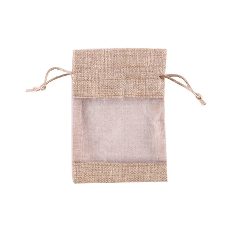 Windowed Drawstring Gift Bags