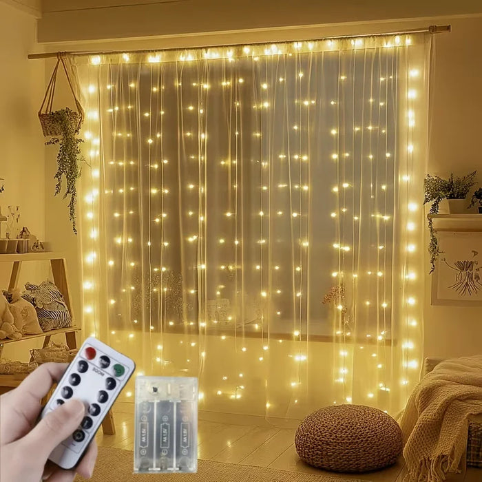 Battery-Powered Fairy Curtain Lights