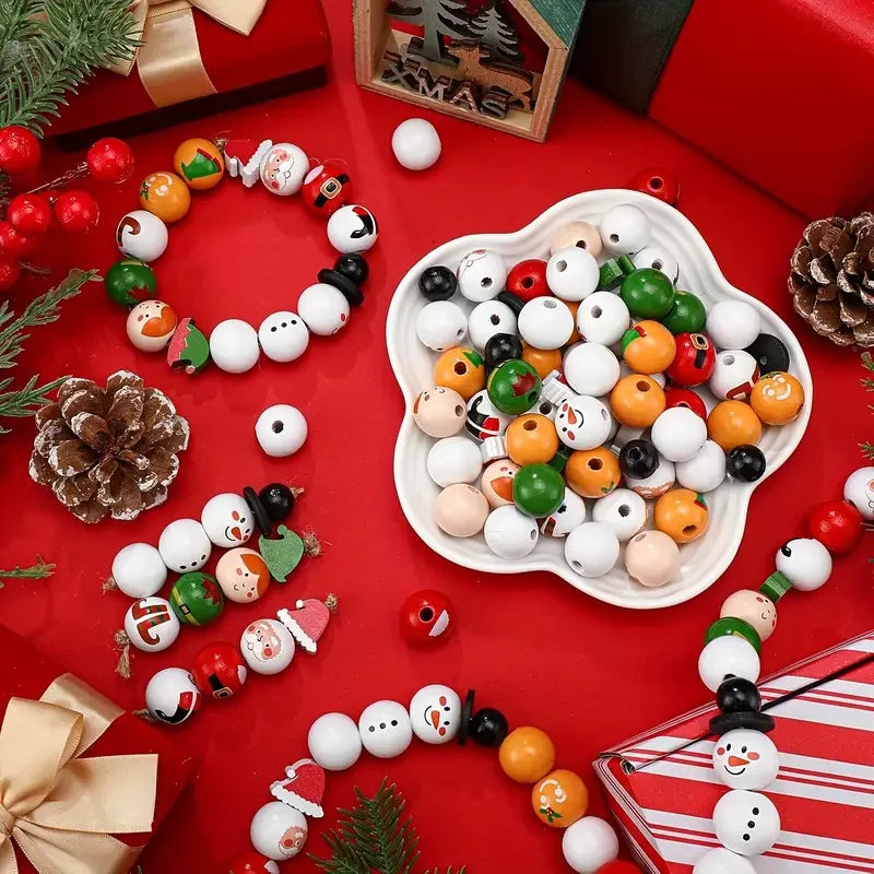 Christmas Character Wooden Bead Craft Set