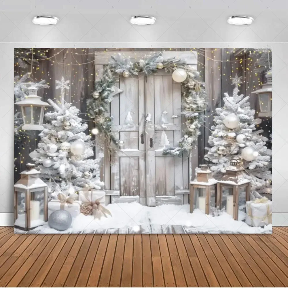 White Winter Christmas Photo Backdrop