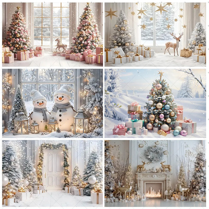 White Winter Christmas Photo Backdrop