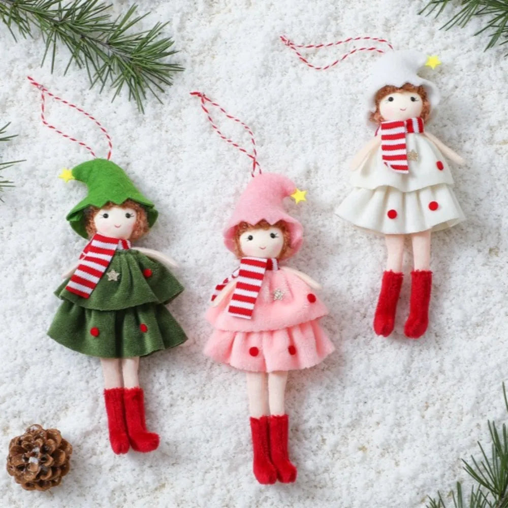 Tiered-Skirt Angel Ornaments — Set of 3