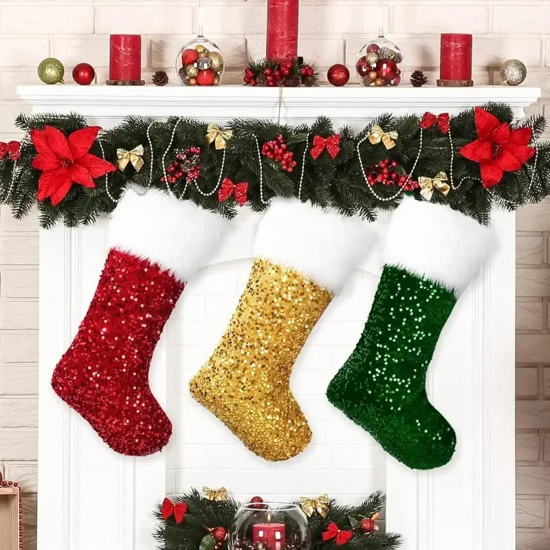 Flip-Sequin Christmas Stockings