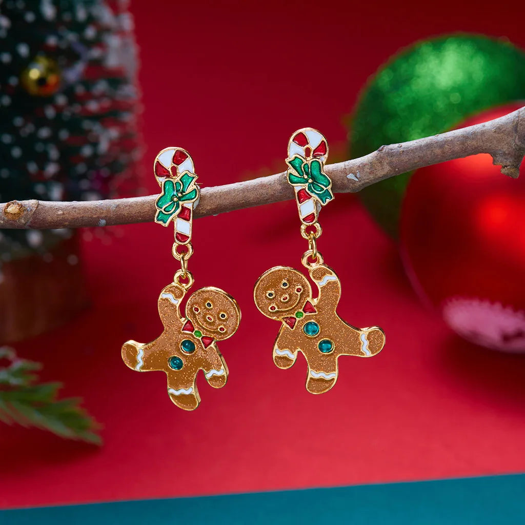 Christmas Bow & Tassel Drop Earrings