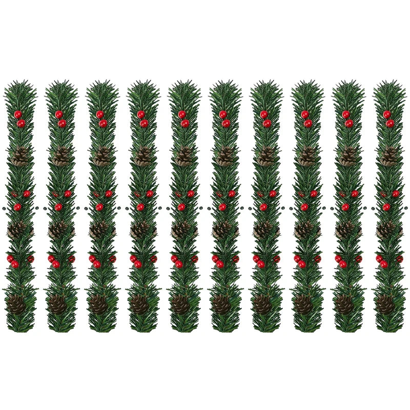 Pinecone & Red Berry Christmas Garland