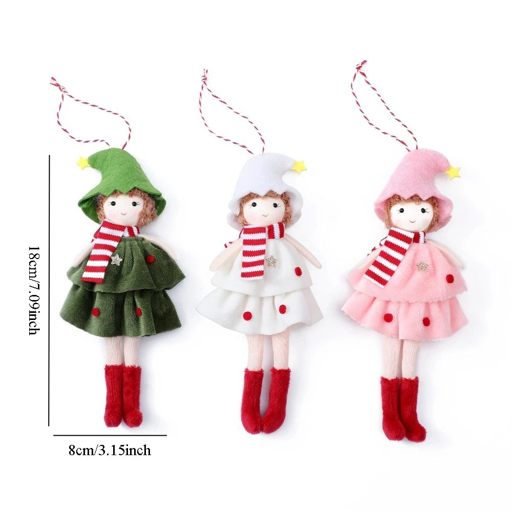 Tiered-Skirt Angel Ornaments — Set of 3
