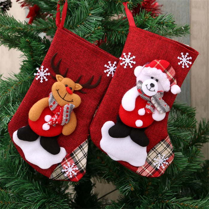 Small Christmas Character Stocking Gift Bags