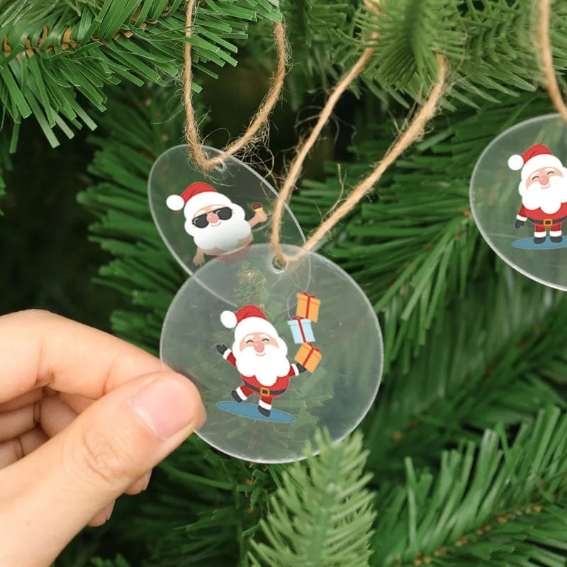 Clear Round Acrylic Ornament Blanks — 5 cm