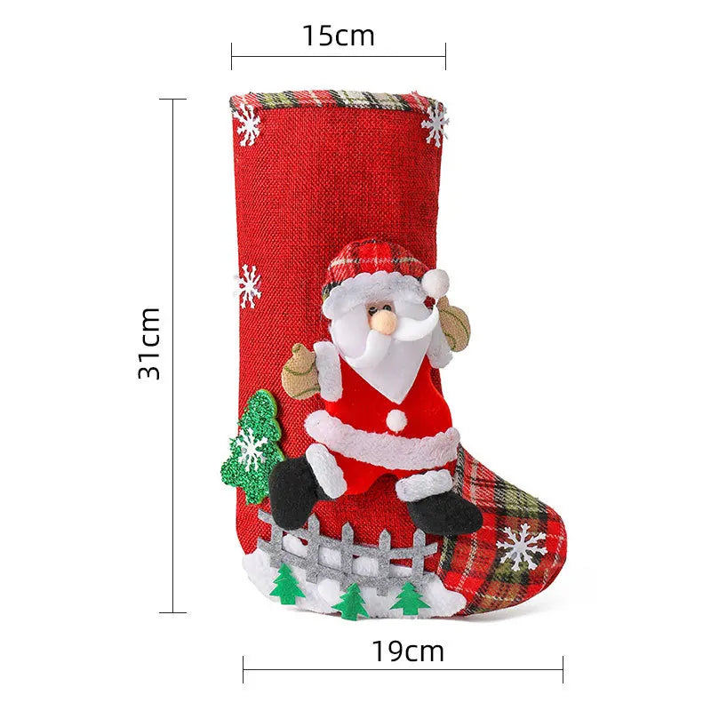 Drawstring Christmas Stocking Gift Bag
