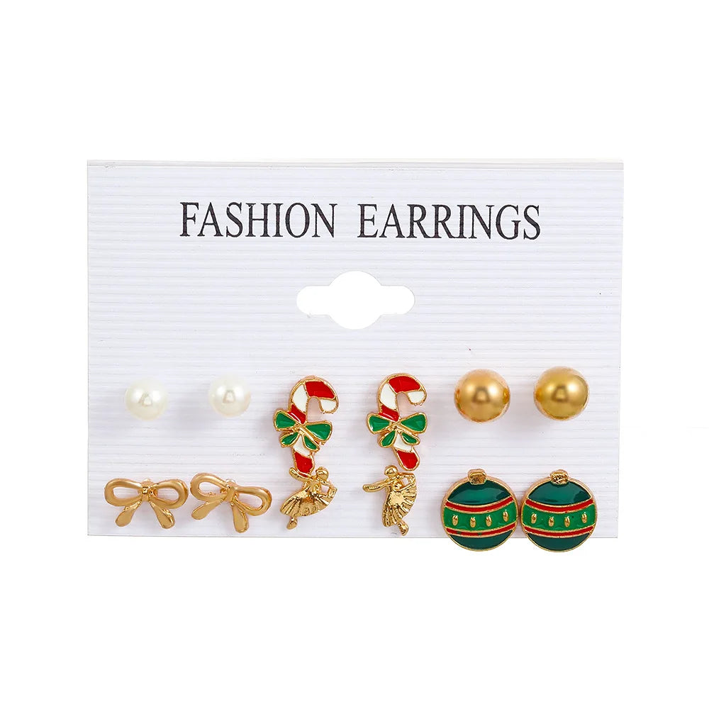 Christmas Earring Sets — Six Pairs