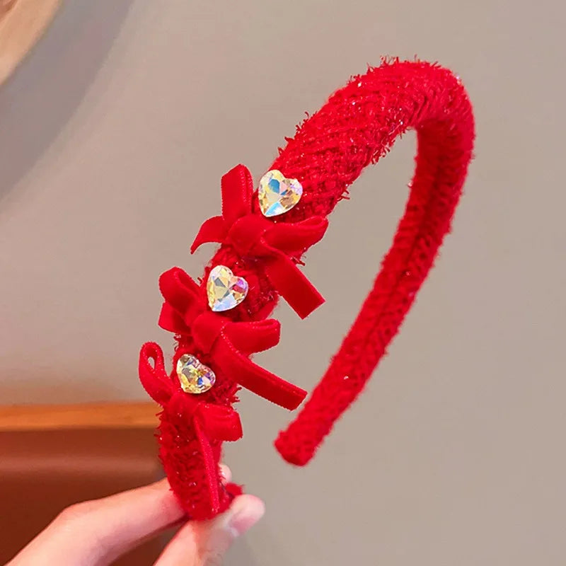 Wine-Red Holiday Headbands