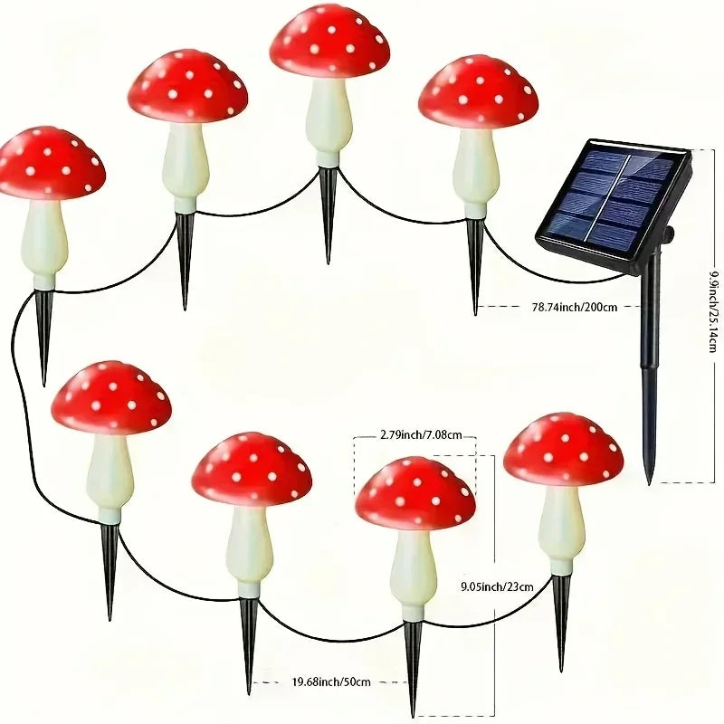 Solar Mushroom Garden Lights